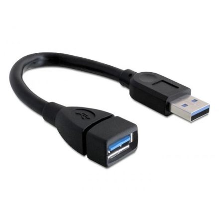 Delock DL82776 USB3.0-A (apa/anya) hosszabbító kábel 15 cm