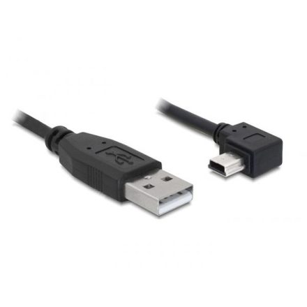 Delock DL82684 USB 2.0-A apa - USB mini-B 5 tűs könyök apa átalakító kábel 5 m