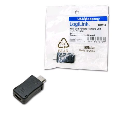 LogiLink AU0010 Mini USB anya -> micro USB apa adapter (AU0010)