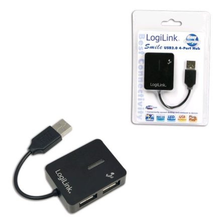 LogiLink UA0139 4 Portos USB HUB fekete