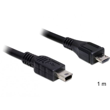 DeLock DL83177 USB 2.0 micro-B  -> USB mini 1 m apa / apa kábel