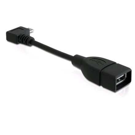 Delock 83104 mikro-B USB kábel forgatott  -> USB2.0-A anya