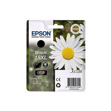 Epson T18114010 feket tintapatron 11,5ml, 18XL