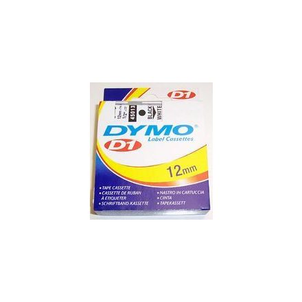 DYMO "D1" Feliratozógép szalag 12 mm x 7 m fekete-fehér (GD45013)