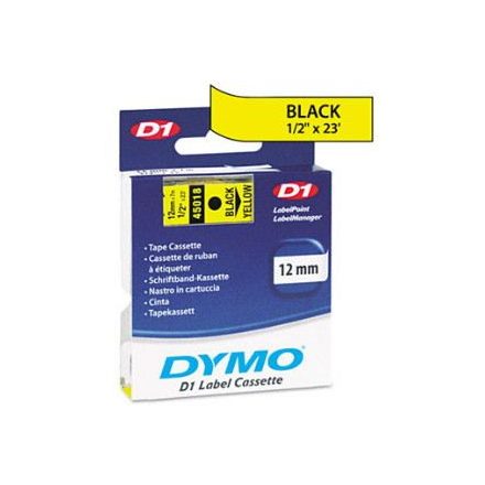 DYMO "D1" Feliratozógép szalag 12 mm x 7 m fekete-sárga (GD45018)