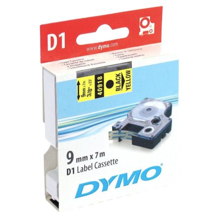 DYMO "D1" Feliratozógép szalag 9 mm x 7 m fekete-sárga (GD40918)