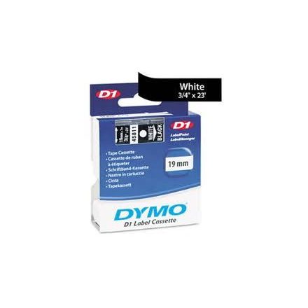 DYMO "D1" Feliratozógép szalag 19 mm x 7 m fehér-fekete (45811)