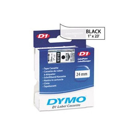 DYMO "D1" Feliratozógép szalag 24 mm x 7 m fekete-víztiszta (53710)