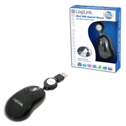 LogiLink ID0016 optikai mini egér fekete USB