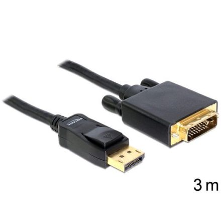 Delock DL82592 Displayport - DVI 24+1 kábel apa - apa 3m