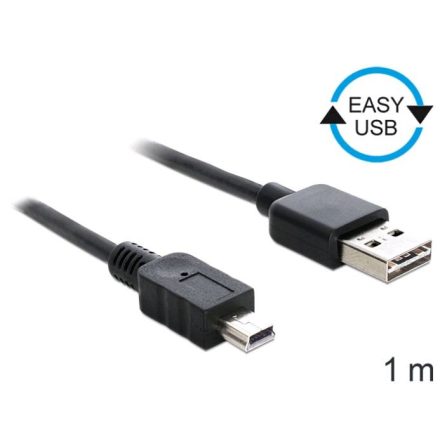 Delock 83362 USB 2.0 -A apa > USB 2.0 mini apa kábel 1 m