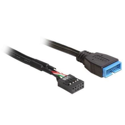 Delock 83281 alaplapi USB 2.0 anya -> alaplapi USB 3.0 apa 0.3m kábel