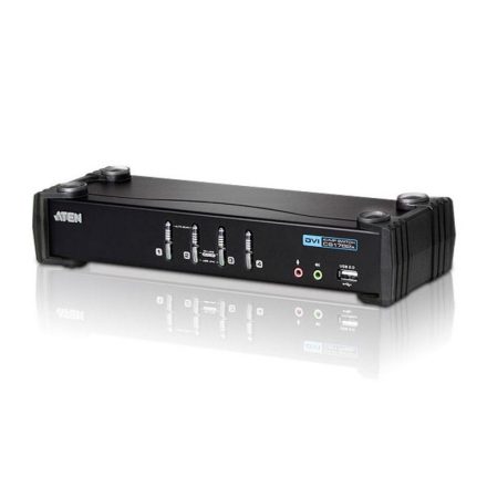 ATEN KVM Switch 4 portos USB DVI + kábelkészlet (CS1764A)