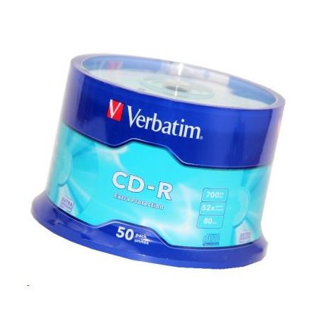 Verbatim 80'/700MB 52x CD lemez hengeres 50db/cs