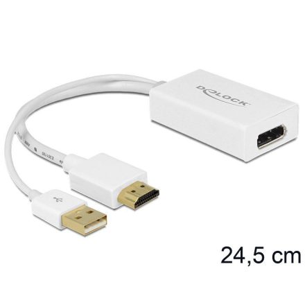 Delock 62496 HDMI-A male > Displayport female + USB adapter