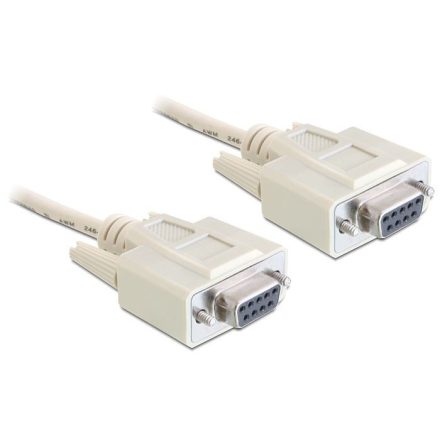 Delock 84169 serial Null modem 9 pin female / female kábel 3 m