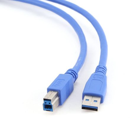 Gembird Cablexpert USB 3.0  A-B printer kábel 50cm kék (CCP-USB3-AMBM-0.5M)