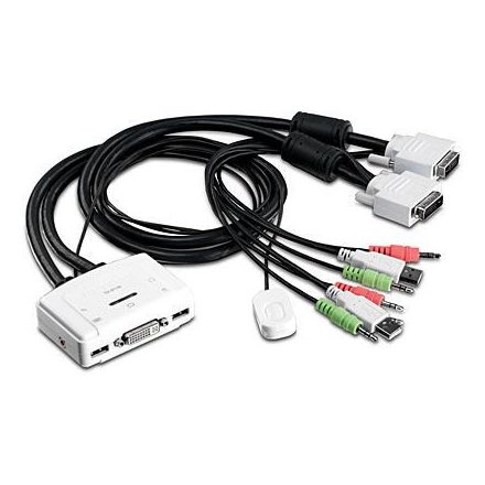 TRENDnet KVM Switch 2 portos DVI Audio (TK-214I)