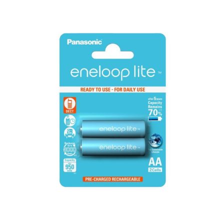 Panasonic Eneloop Lite 1.2V AA 950mAh akku (2db) /BK-3LCCE-2BE/ Ready to use