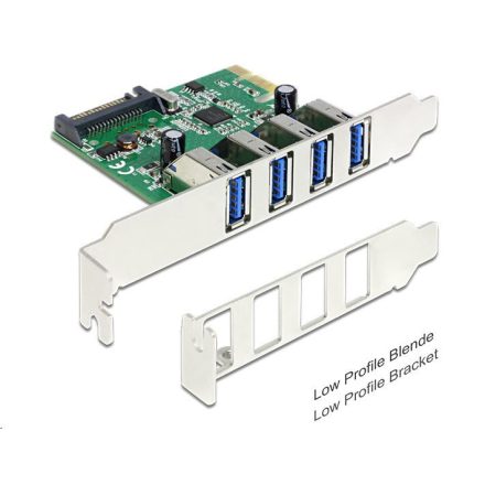 DeLock 4x USB 3.0 bővítő kártya PCI-E (89360)