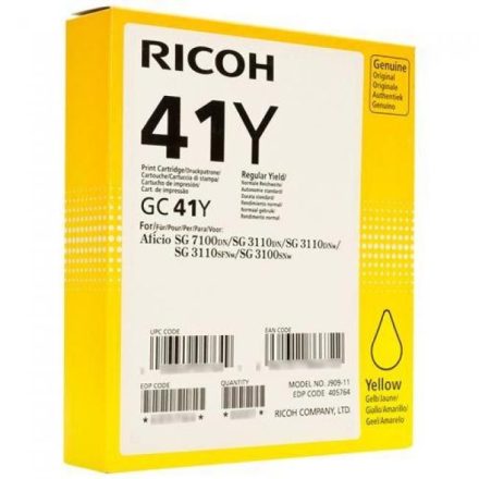 Ricoh GC-41YHY sárga gél 2.200 oldal (405764)