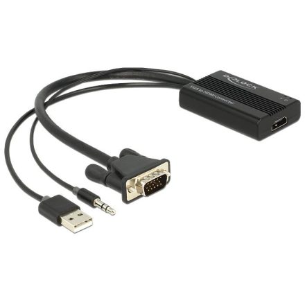 DeLock 62597 VGA–HDMI adapter audió funkcióval