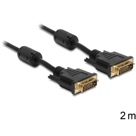 DeLock 83190 DVI-D 24+1 male --> DVI-D 24+1 male 2m kábel