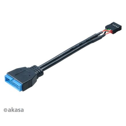 Akasa USB3.0 - USB2.0 átalakító 10cm (AK-CBUB19-10BK)