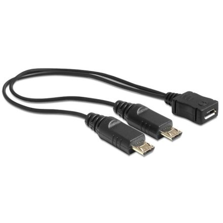 Delock 65440 USB micro B anya > 2 x USB micro-B apa kábel  20,5cm