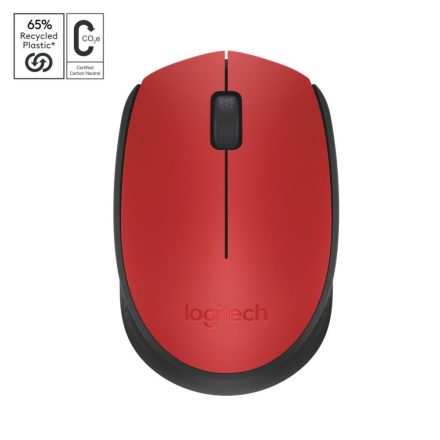 Logitech M171 vezeték nélküli egér piros-feket (910-004641)