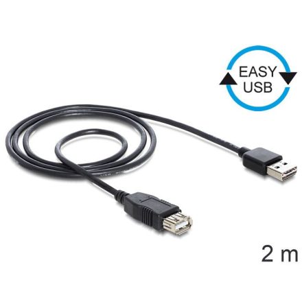 Delock 83371 Easy-USB 2.0 A apa --> USB 2.0 A anya hosszabbító kábel 2 m