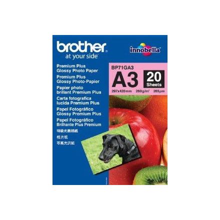 Brother Premium Plus BP71 A3 fotópapír 20 lap/csomag (BP71GA3)