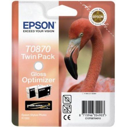 Epson T0870 tintapatron Dupla csomag Gloss Optimizer Ultra Gloss High-Gloss 2 (C13T08704010)