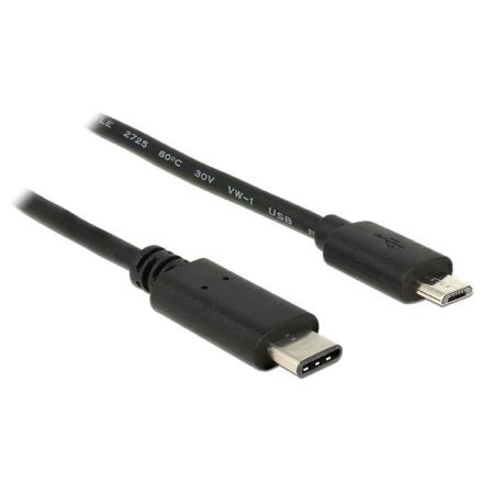 Delock 83602 USB Type-C (USB-C) 2.0 --> USB 2.0 microB 1m kábel