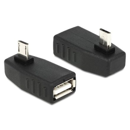 DeLock 65474 USB micro-B male > USB 2.0-A female OTG 90° forgatott