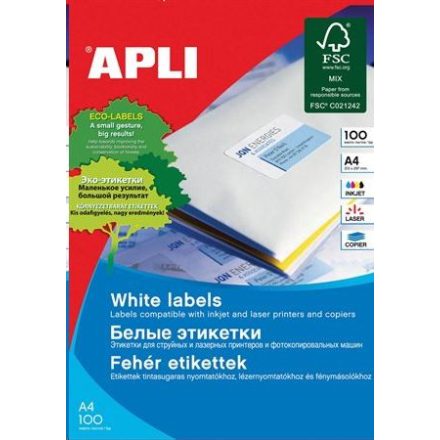 APLI 105x148 mm univerzális etikett, 100 darab (LCA10827)