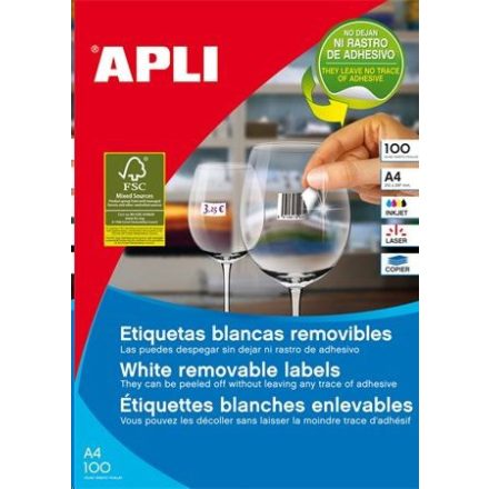 APLI 210x148 mm univerzális etikett, eltávolítható 200 darab (LCA03059)