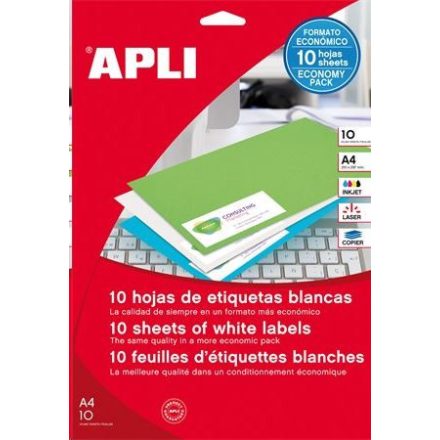 APLI 210x297 mm univerzális etikett, 10 darab (LCA12917)