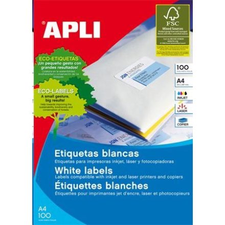 APLI 38x21.2 mm univerzális etikett, 6500 darab (LCA3127)