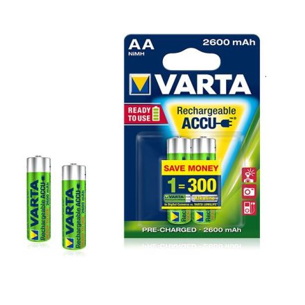 Varta Ready To Use AA Ni-Mh 2600 mAh ceruza akku (2db/csomag)