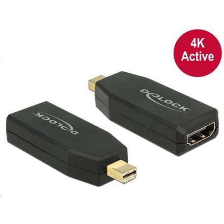 Delock 65581 mini Displayport 1.2 apa > HDMI anya 4K aktív, fekete