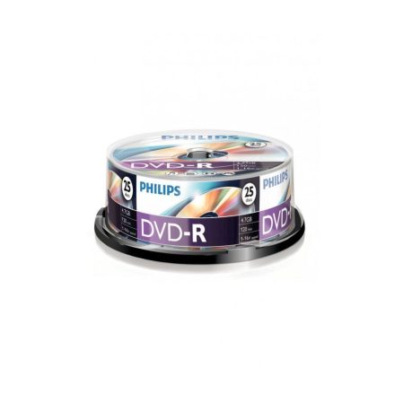 Philips DVD-R 4.7GB 16X DVD lemez hengeres 25db/cs