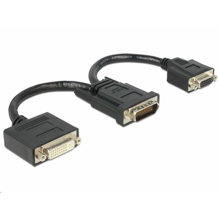 Delock 65555 DMS-59 apa -> DVI 24+5 anya + VGA anya 20 cm adapter