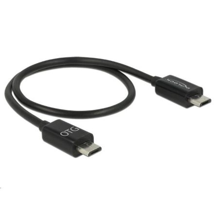 Delock 83570 USB2.0 B apa --> micro USB-B apa OTG tápfeszültség-megosztó kábel