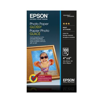 Epson 10x15 Fényes Fotópapír 100Lap 200g (C13S042548)