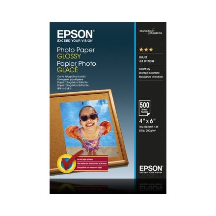 Epson 10x15 Fényes Fotópapír 500Lap 200g (C13S042549)