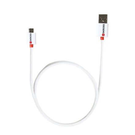 SKROSS USB -> Micro USB kábel fehér-narancs (SKR-MICROUSBCABLE)