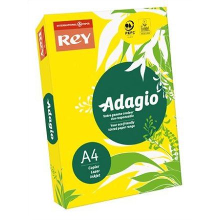 Rey "Adagio" Másolópapír színes A4 80g intenzív sárga (ADAGI080X636)