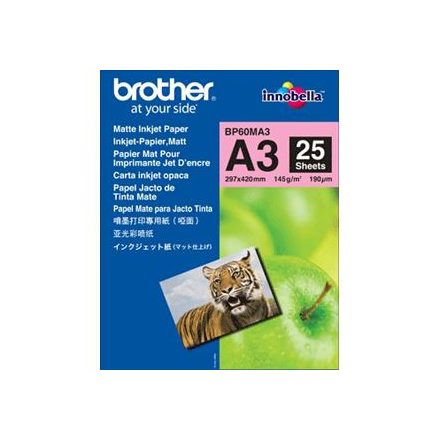 Brother fotópapír A3 matt 25 lap 145 g/m2  (BP60MA3)