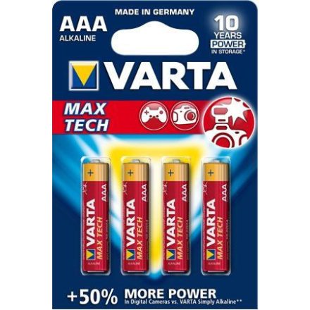 Varta MaxTech Alkáli elem AAA/LR3 1.5 V (4db/csomag)  (4703101404)